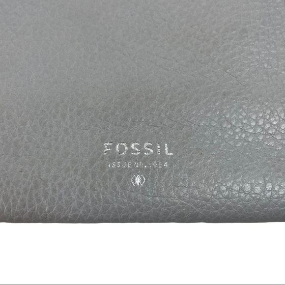 Fossil Blue Gray Sydney Leather Crossbody Bag Purse - Picture 5 of 11